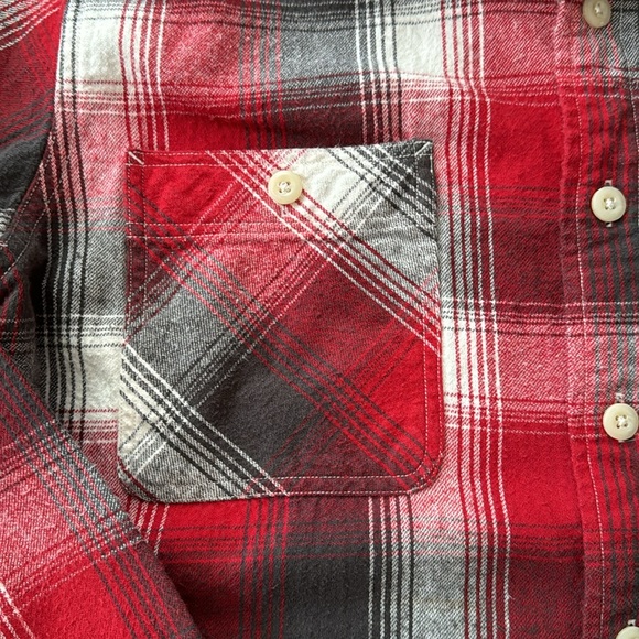 🥾Polo by Ralph Lauren custom fit red/cream plaid flannel shirt. Size L. - Picture 3 of 8